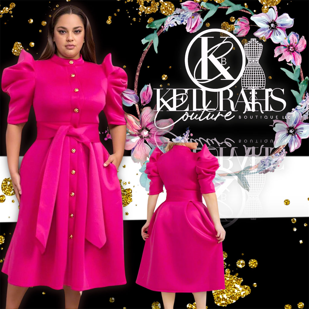 Analise Puff Sleeve Dress (Multicolors)