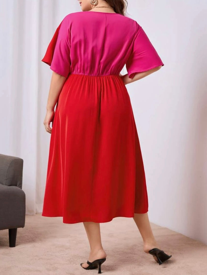$15 Colorblock Twist Dress