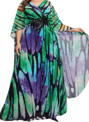 Butterfly Maxie Cape Dress