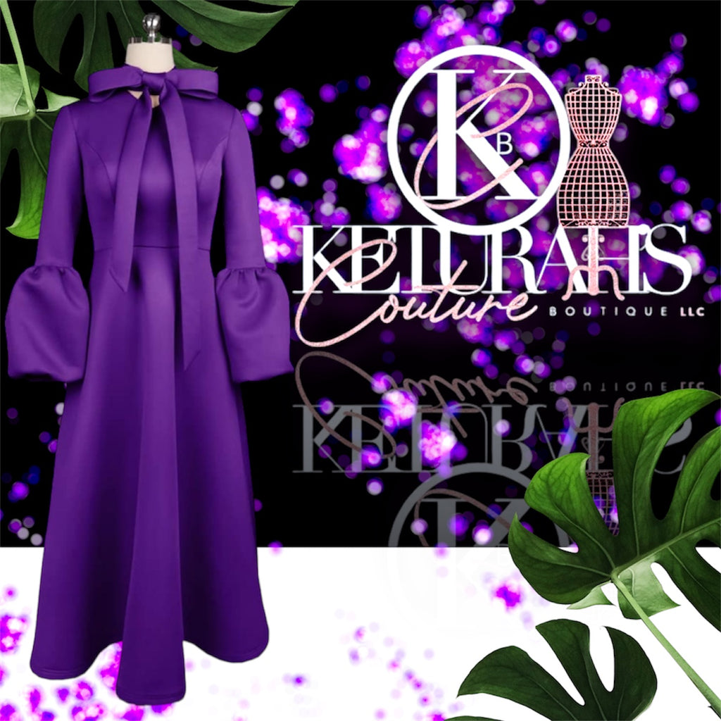 Royal Purple Necktie Dress