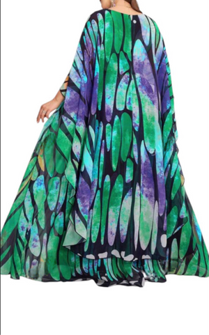 Butterfly Maxie Cape Dress