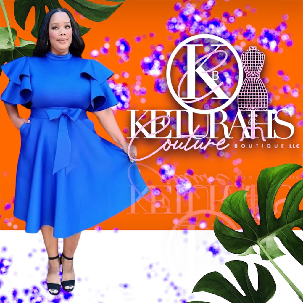 Flare Ruffle Sleeve dress