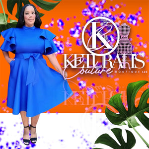 Flare Ruffle Sleeve dress