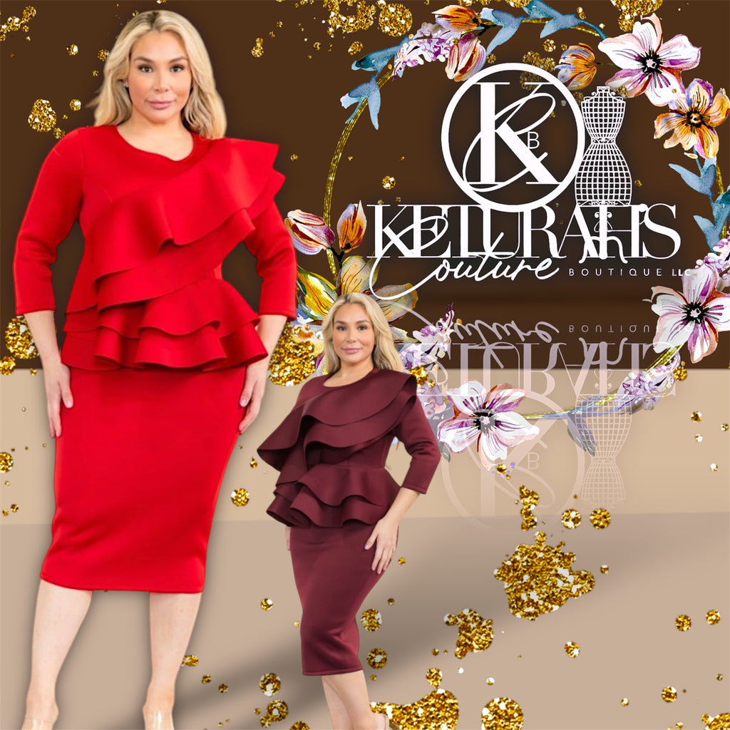 A Elegant Ruffle Dress