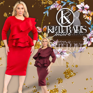 A Elegant Ruffle Dress