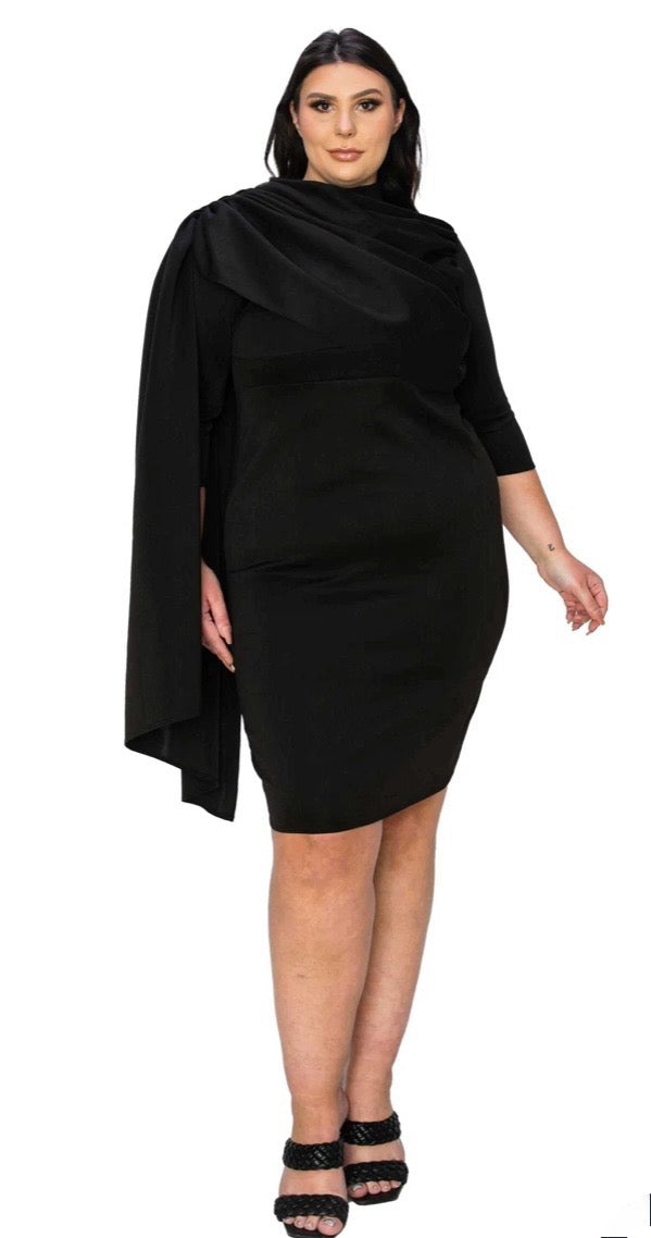 A Sash Cape Dress