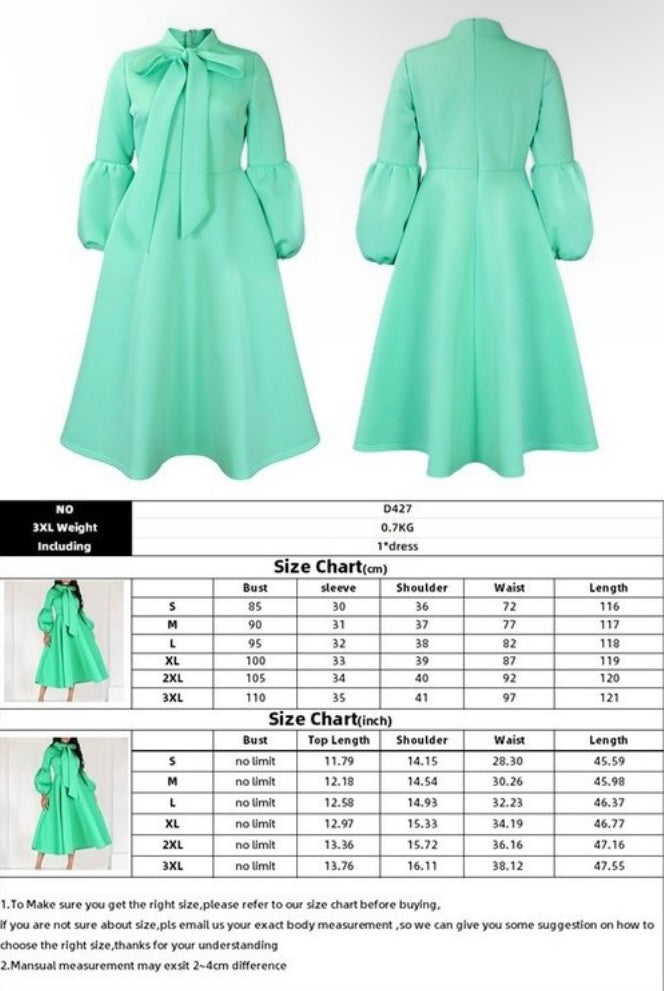 A Mint Green Maxi Bow Dress