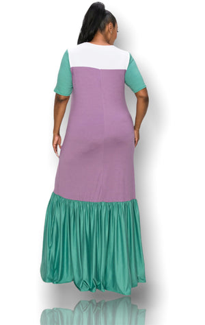 Ami Colorblock Maxi Dress